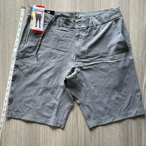 Grey w/ White pinstripes quick dry shorts